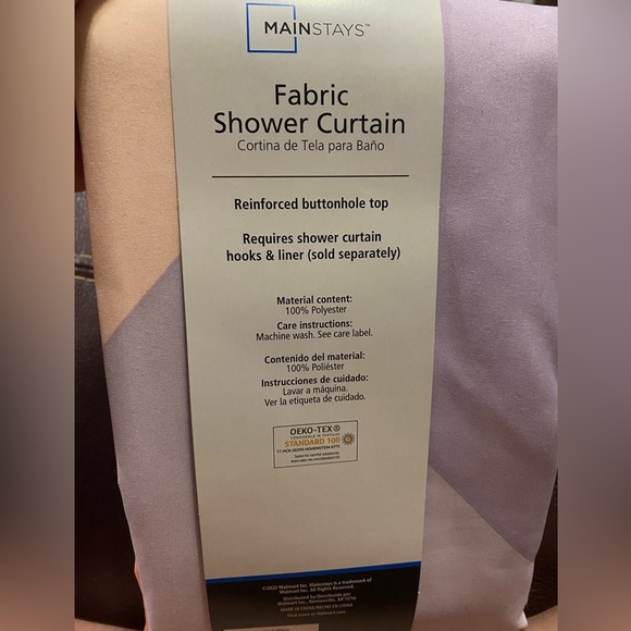 Fabric shower curtain, NWT,pastel like colors, unique pattern,original packaging - Picture 7 of 8